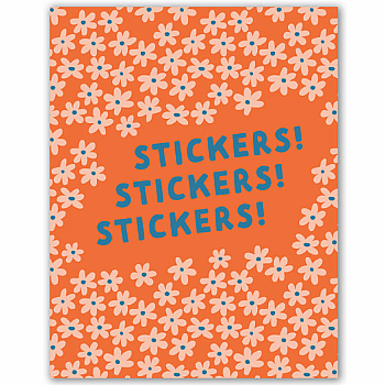 ORANGE FLOWERS STICKER BOOK