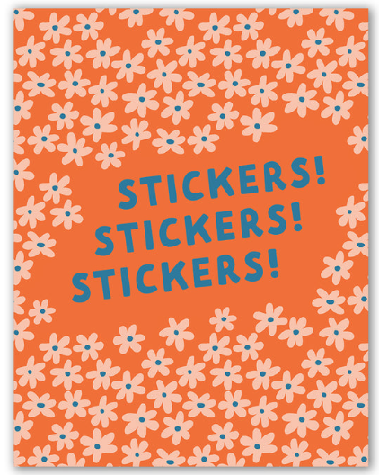 ORANGE FLOWERS STICKER BOOK