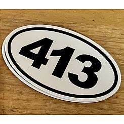 OVAL 413 STICKER