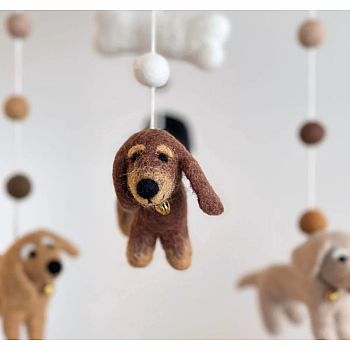 DACHSHUND FELTED MOBILE