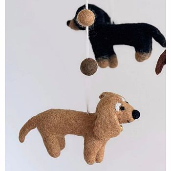 DACHSHUND FELTED MOBILE