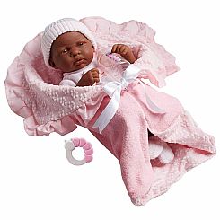 15.5" AFRICAN AM PINK BABYDOLL