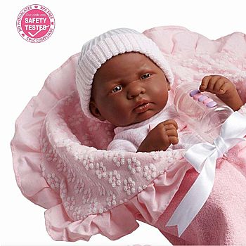 15.5" AFRICAN AM PINK BABYDOLL