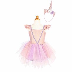 Shimmer Unicorn Dress & Headband (Size 5 - 6)