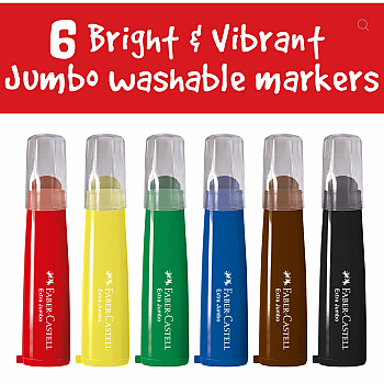 6Ct Jumbo Ultra Washable Markers CS/12