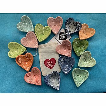 CERAMIC GIVING HEART - sold individually